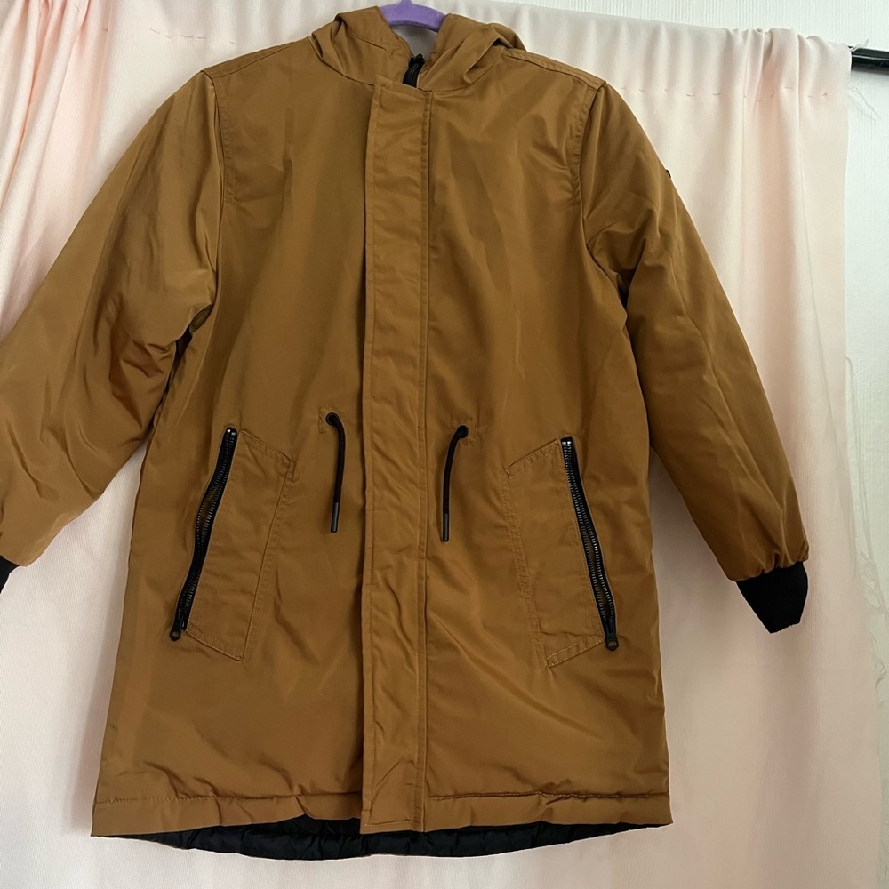 Zara Kids Reversible Hooded Long Puffer Coat Size 11/12 - Picture 1 of 9